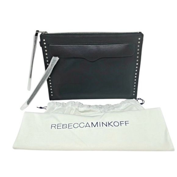 Rebecca Minkoff | Black Studded Wristlet Clutch NWT